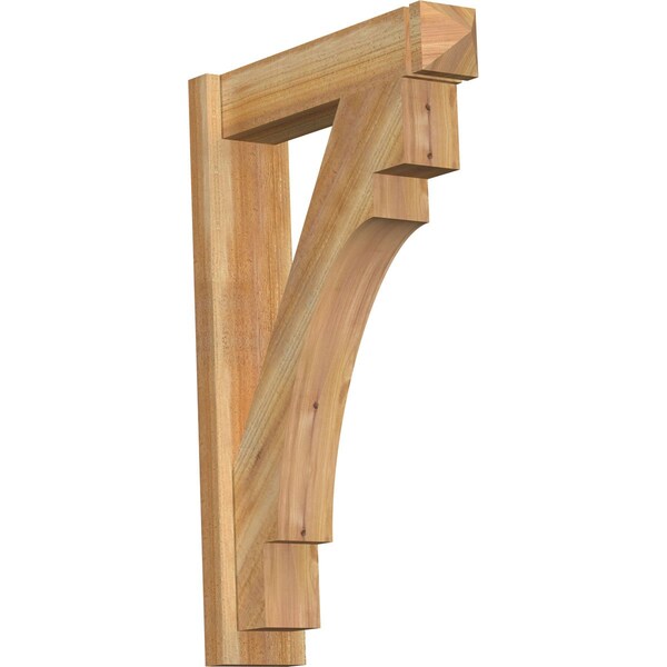 Ekena Millwork Merced Arts & Crafts Rough Sawn Outlooker, Western Red Cedar, 6"W x 24"D x 36"H OUT06X24X36MRC03RWR - main